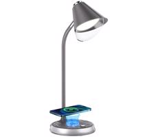 08972L - LED Lampa stołowa ściemnialna FINCH LED/9W/12/230V szara/chrom