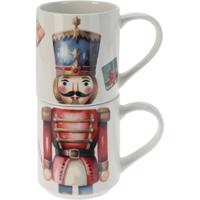 2-częściowy zestaw kubków Dziadek do orzechów, 265 ml, porcelana