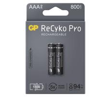 2 pcs Bateria do ponownego naładowania GP AAA ReCyko Pro NiMH/1,2V/800 mAh