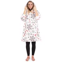 4Home Bluza z barankiem mikroplusz Snowflakes, biały, uni L - męskie