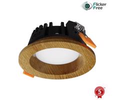 APLED - LED Oświetlenie RONDO WOODLINE LED/3W/230V 3000K śr. 9 cm dąb solidne drewno