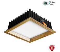 APLED - LED Oświetlenie SQUARE WOODLINE LED/12W/230V 4000K 17x17 cm popiół solidne drewno