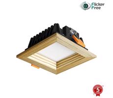 APLED - LED Oświetlenie SQUARE WOODLINE LED/3W/230V 3000K 9x9 cm sosna solidne drewno