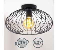 B.K. Licht 1398 - Surface-mounted żyrandol RETRO 1xE27/40W/230V czarny