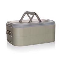 Banquet Party box CULINARIA 40 x 28 x 17,8 cm, khaki, ciemnozielony