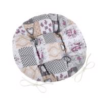 Bellatex Siedzisko DITA okrągłe pikowane Patchwork love, 40 cm