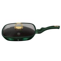 Berlinger Haus Patelnia do grillowania z pokrywą i powłoką tytanową Emerald Collection, 28 cm