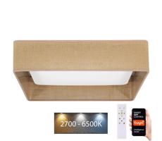 Brilagi-Ściemnialne światło LED VELVET SQUARE LED/36W/230V Wi-Fi Tuya+RC brązowe