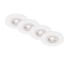 Brilo - ZESTAW 4x LED Łazienkowa oprawa wpuszczana LED/4,9W/230V IP44 biała