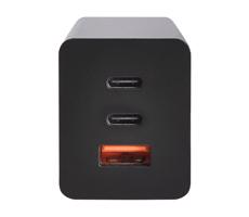 DC72 - Adapter do szybkiego ładowania GaN 2xUSB-C + 1xUSB-A 65W czarny