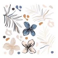 Dekoracja samoprzylepna Vector graphic florals, 30 x 30 cm