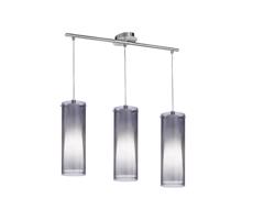 EGLO 90305 - Lampa wisząca PINTO NERO 3 x E27/60W przyciemnione szkło