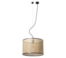 FARO 64314-49 - Żyrandol na lince MAMBO 1xE27/15W/230V d. 45 cm rattan/czarny