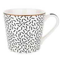 Florina Kubek porcelanowy Black Avenue Astoria 400 ml, czarno-biały