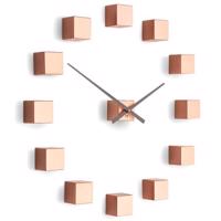 Future Time FT3000CO Cubic copper Designowe zegar samoprzylepny, śr. 50 cm