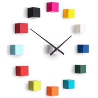 Future Time FT3000MC Cubic multicolor Designowe zegar samoprzylepny, śr. 50 cm