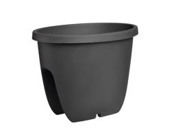 Gardenico Doniczka balkonowa na barierkę Balconia OVI antracyt, śr. 30 cm