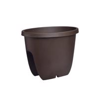 Gardenico Doniczka balkonowa na poręcz Balconia OVI brązowy, śr. 30 cm