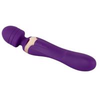 Javida Double Massager z głowicą masującą iwibratorem, fioletowy