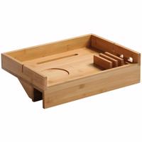 Kesper 77630 Stolik nocny bambusowy, 33,7 x 24 x 9,5 cm