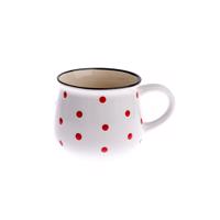 Kubek ceramiczny Dots 230 ml,  biały