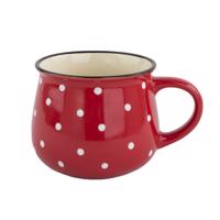 Kubek ceramiczny Dots 770 ml, czerwony, czerwony, 770 ml