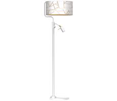 Lampa podłogowa ZIGGY 1xE27/40W/230V + 1xGU10/MR11/7W biały/gold