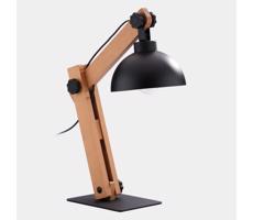 Lampa stołowa OSLO 1xE27/60W/230V czarn/drewno