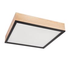 Lampa sufitowa NATURAL SQUARE 4xE27/15W/230V 48x48 cm sosna/czarna