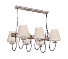 Lampa wisząca CARIN 6xE14/60W/230V szara