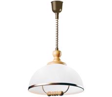 Lampa wisząca z reg. wysokości RAMONA 1xE27/60W/230V beżowa/jasnobrązowa