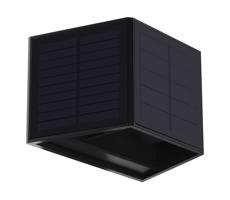 LED Kinkiet solarny WINGS LED/2W/3,2V 3000K IP54 czarny