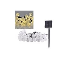 LED Łańcuch solarny 30xLED/8 funkcji 4,9m IP44 ciepła biel