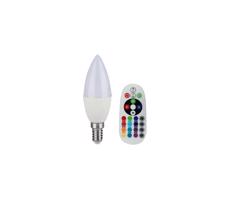 LED RGB Ściemniana żarówka E14/3,5W/230V 6400K + pilot