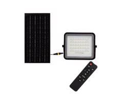 LED Zewnętrzny naświetlacz solarny LED/10W/3,2V IP65 4000K czarny + pilot