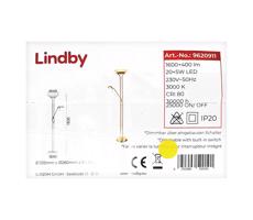 Lindby - LED Lampa podłogowa ściemnialna YVETA LED/20W/230V + LED/5W/230V