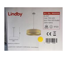 Lindby - Żyrandol na lince SEBATIN 3xE27/11W/230V