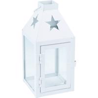 Metalowa latarnia Hey star white, 8 x 8 x 17 cm