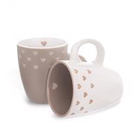 Orion 2-częściowy zestaw ceramicznych kubków Love Me, 140 ml