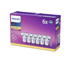 PACK 6x LED Żarówka Philips GU10/4,6W/230V 2700K