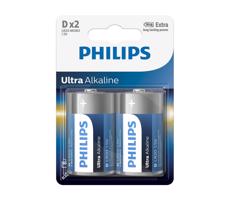 Philips LR20E2B/10 - 2 szt. Bateria alkaliczna D ULTRA ALKALINE 1,5V