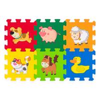 Plastica Piankowe puzzle ze zwierzętami, 6 szt.