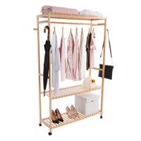 Praktyczny organizer do szafy Melar, bambus, 112,5 x 35 x 165 cm