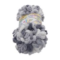 Przędza PUFFY kolor biały, szary100 g / 9 m