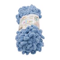 Przędza PUFFY niebiesko-szara, 100 g / 9 m, niebieski