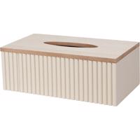 Pudełko na chusteczki higieniczne Stripes beige,25 x 13,5 x 9 cm