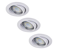 Rabalux 1049 - ZESTAW 3xLED Oprawa wpuszczana LITE 3xGU10-LED/3W/230V