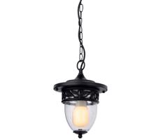 Redo 9399 - Lampa wisząca zewnętrzna na łańcuchu BASEL 1xE27/42W/230V IP44 czarny