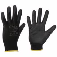 Rękawice robocze Sixtol GLOVE PE-PU 11 czarne,rozmiar 11"