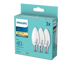 SET 3xLED Żarówka Philips B35 E14/5W/230V 2700K